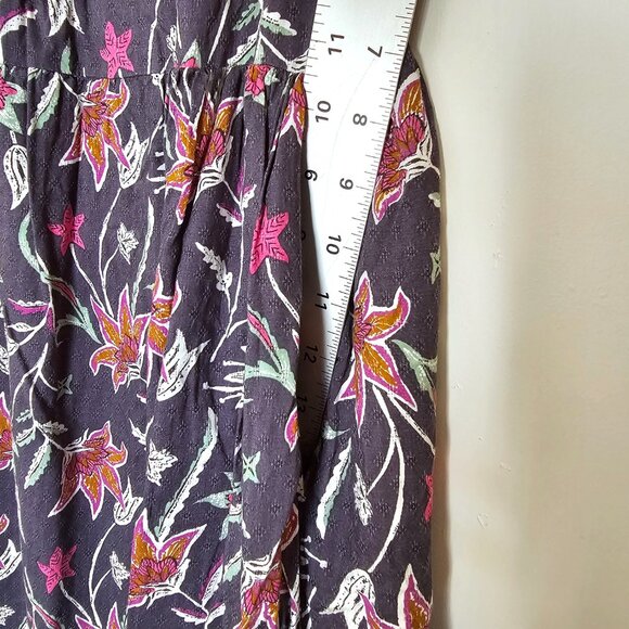 Universal Thread Floral Ruffled Flutter Sleeve Sleeveless A-Line Maxi Dress, M - Picture 7 of 11